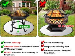 Firewood is often the fuel of choice for chimineas, but charcoal can be used too. Buy Fire Pit Mat 36 Inch Tolare Fireproof Mat Deck And Grill Protector Thick Heat Resistant Round Fire Pit Pad For Outdoor Wood Burning Charcoal Grill Chiminea Patio Grass Lawn Online