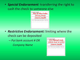 Find out if it's allowed first, and learn what the requirements are. Checking Account Check Written Order To A Bank To Pay A Specific Amount To A Person Business Payee Canceled Check A Check That Has Cleared The Bank S Ppt Download