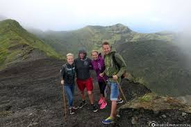 Vincent's active volcano, la soufriere, which has been effusively erupting but also formed a large lava dome. Saint Vincent Kingstown Hiking La Soufriere Volcano St Vincent