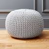$159 · this chunky knit pouf is made from chunky cotton tube yarn. 1