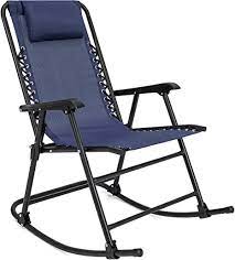 Amazon Com Best Choice Products Foldable Zero Gravity Rocking Patio Recliner Chair Blu Zero Gravity Chair Outdoor Outdoor Rocking Chairs Folding Rocking Chair