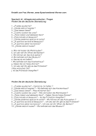 Spanisch A1 Alltagskommunikation Mit Losung Unterrichtsmaterial Im Fach Spanisch In 2020 Spanisch Vokabeln Lernen Spanisch Spanisch Lernen