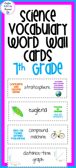 128 Words These Science Vocabulary Word Wall Cards Are Perfect For 7th Grade Nc Essential Standards Vocabulary Word Walls Science Word Wall Science Vocabulary