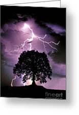 Composite Of Lightning Hitting A Tree Spiral Notebook by Mike Agliolo - Fine Art America