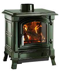 Vintage heartland wood burning cook stove green enamel color: Harmony 13