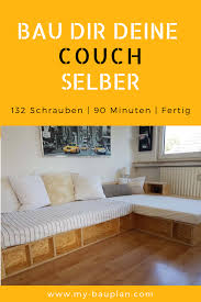 Baue Dir Dein Diy Sofa Super Easy Selbst Mit Obs Plattenm Die Du Dir Ganz Einfach Im Baumarkt Zuschneiden Lasst W Diy Sofa Sofa Selber Bauen Studenten Zimmer