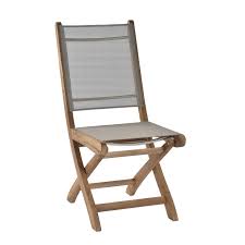 La chaise en teck oléron vous séduira. Chaise Pliante Costa En Teck Et En Textilene Chaises Et Fauteuils De Jardin Autres Marques Mobilier Botanic