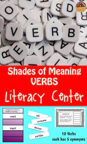 Shades Of Meaning Verbs Center Shades Of Meaning Teachers Pay Teachers Freebies Teaching Special Education