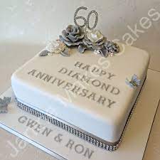 Diamond Wedding Anniversary Cake Intended For Trending This Year Wedding Ide Diamond Wedding Anniversary Cake Diamond Anniversary Cake 60th Anniversary Cakes