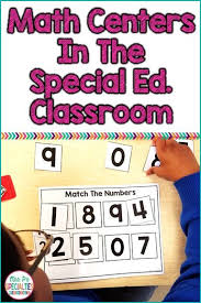 Hands On Math Centers In The Special Education Classroom Mrs P S Specialties Special Education Math Special Education Classroom Special Education Activities