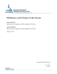 All it takes to eliminate the filibuster, and to unlock that agenda, is 51 votes. Filibusters And Cloture In The Senate Everycrsreport Com