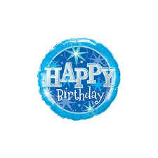 Glitter multicolor happy birthday toothpick candle set 14pc 3in plastic & wax candles. Gabis Ballonerie Mini Folienballon Happy Birthday Blue Sparkle