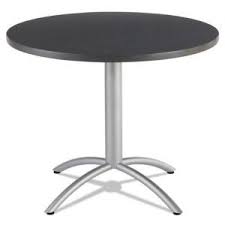 Iceberg Cafeworks Table 36 Dia X 30h Graphite Granite Silver In 2020 Cafe Tables Conference Table Table