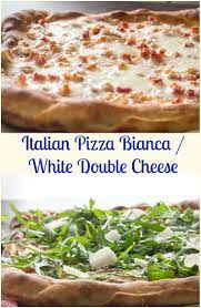 A Delicious Italian Pizza Bianca White Pizza Made With 2 Cheeses Bacon Pancetta And Arugula No Sauce Need Good Pizza Delicious Pizza Recipes White Pizza