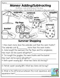 shopping money math word problems worksheets 99worksheets