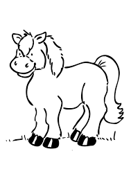Cute horse coloring pages for kids. Coloring Pages Horse Coloringpage For Kids