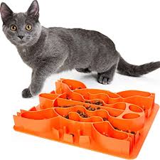 My cat used to eat dry pellets too fast and vomit, but this feeder is tricky enough to slow her down and let's her eat whenever she is hungry. Amazon Com Slow Feeder Cat Bowl Interactive Food Treat Puzzle Feeder Slow Feed Maze Activity Toy To Promote Healthy Eating Portion Control Food Grade Material Non Slip