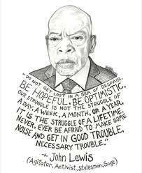 Getting ready get in a lil Good Trouble this afternoon!✊🏻💙💙💙 . .  #johnlewis #goodtrouble #congressman #mobilize #indivisible #riseup #resist  #voteblue