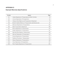 No matter what kind of academic paper you need, it is simple and affordable to place your order with my essay gram. Appendix D Example Warranty Specifications Pavement Marking Warranty Specifications The National Academies Press