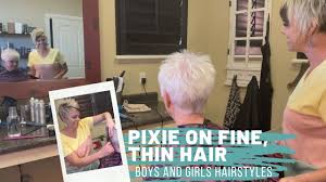 Hairstyles for women over 60 with thin hair. Pixie Hairstyles On Thin Hair Hairstyles Over 60 Youtube
