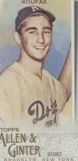 2020 Topps Allen & Ginter SANDY KOUFAX /25 Mini Stained Glass SSP #364  Dodgers
