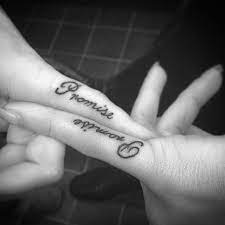 20 adorable finger tattoos to get with your bff. Trust And Belief Matching Couple Tattoos Promise Tattoo Pinky Promise Tattoo Matching Best Friend Tattoos