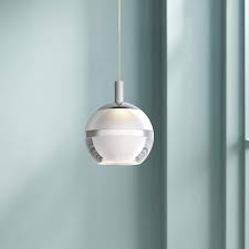 120 volts bulbs are not included. Et2 Swank 4 1 2 Wide Polished Chrome Led Mini Pendant 47m53 Lamps Plus