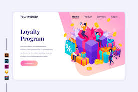 Isometric Loyalty Program Landing Page Graphic By Agnyhasya Studios Creative Fabrica
