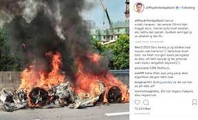 Aku tinggalkan kereta selama dua hari untuk buat wiring baru. Hancur Sudah Harapan Aliff Syukri Reda Ferrari Terbakar Hiburan Mstar