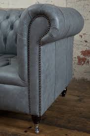 british handmade vintage grey leather 2 seater chesterfield etsy chesterfield sofa grey leather chesterfield sofa leather chesterfield sofa