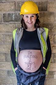 Female Builder On Life On Construction Site While Pregnant 36 Weeks Pregnant Pregnant Construction