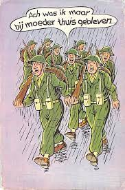 Klopjacht op een zwaarbewapende belgische militair. Militair Humor Ach Was Ik Maar Bij Moeder Thuisgebleven Soldaten Hc10416 House Of Cards