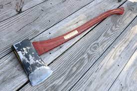 Vintage Plumb Single Bit Axe With Original Factory Handle Etsy Axe Vintage Axes For Sale