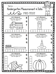 Pretest Kindergarten Measurement And Data Pre And Post Assessment Common Core Kind Measurement Kindergarten Kindergarten Math Units Kindergarten Assessment