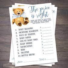 The Price Is Right Baby Shower Game This Fun Baby Shower Game Idea Can Get Everyone Teddy Bear Baby Shower Theme Bear Baby Shower Theme Baby Bear Baby Shower