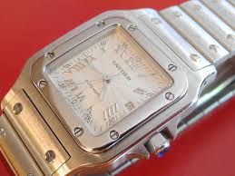 Ein flugpionier und seine uhr. Cartier Santos Galbee Automatik Herrenuhr Preis Gegen Gebot Uhren Atelier Schulz Bad Meinberg