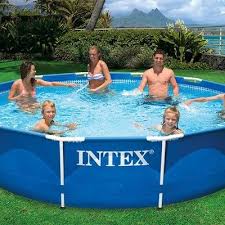 Intex 12ft X 30in Metal Frame Above Ground Swimming Pool With Gfci Filter Pump And Pool Cover In 2020 Above Ground Swimming Pools Intex Swimming Pool Filters