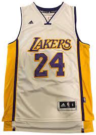 Adidas White Yellow Jersey Kobe Bryant Lakers Tank Top Cami Size 6 S Bryant Lakers Kobe Bryant White Adidas