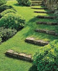 Pin By Norma On Gardendesign Garden Stairs Sloped Garden Garden Steps