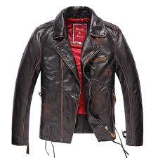 Denny Dora Original Pilot Leather Jacket Men Biker Real Genuine Motorcycle Male Vintage Jacket Red Leather Jacket Men Jackets Men Fashion Pilot Leather Jacket