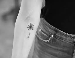 Palm Tree Tattoo On The Inner Arm Palm Tree Tattoo Tattoos Tree Tattoo Arm