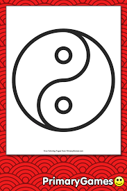 I usually fill the black in as i go with these illustrations, but for this one i did all of the linework first so that . Yin And Yang Coloring Page Free Printable Pdf From Primarygames