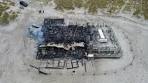 Drone Video: Zeer grote brand verwoest strandpaviljoen in De ... - YouTube