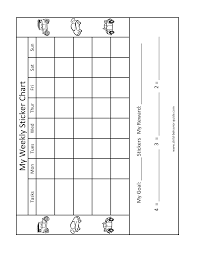 weekly sticker chart templates at allbusinesstemplates com