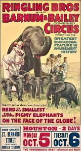 Ringling Brothers And Barnum And Bailey Combined Circus Pigmy Elephants Posters Circus Poster Retro Poster Ringling Brothers Circus