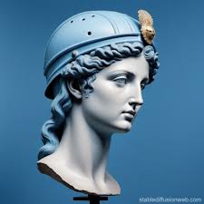 the roman goddess minerva with her horizontal arms stretched out wide  Prompts