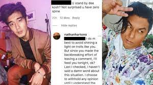 Never miss another show from deekosh. Nathan Hartono Lashes Out At Netizen Who Accused Him Of Supporting Dee Kosh Today