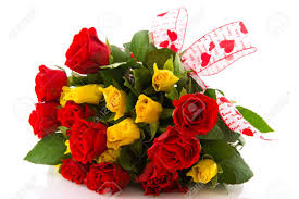 If you collect several different flowers, you get a bouquet. Bouquet Red And Yellow Roses To Give For Love Stock Photo Picture And Royalty Free Image Image 8056385