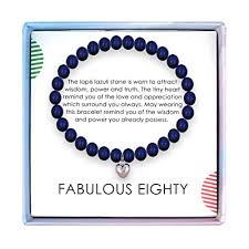 Blessing can make a multi year old cheerful and furthermore can fulfill 80 years of age. Buy Solinfor 80th Birthday Gifts For Women Lapis Lazuli Beads Bracelet 80 Years Old Jewelry Gift Idea For Her Online In Indonesia B085xvjmst