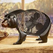 Black Bear Table Fan Black Bear Decor Black Forest Decor Bear Decor